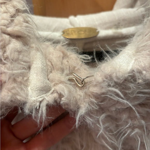 Free People One Zuri Parka Fuzzy Teddy Hooded Jacket Cream Sz S/P - Picture 9 of 14